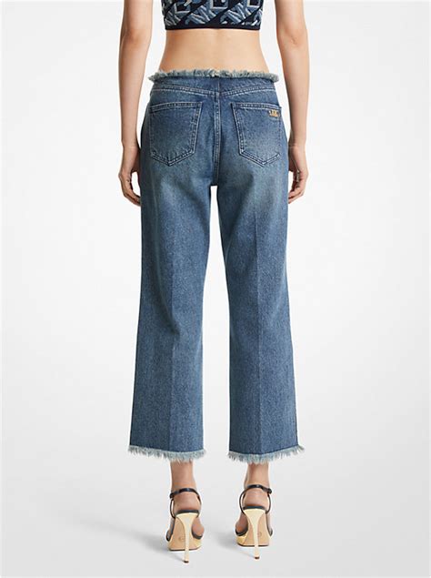 michael kors frayed denim